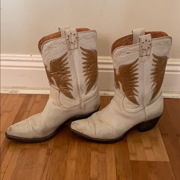 frye white cowboy boots